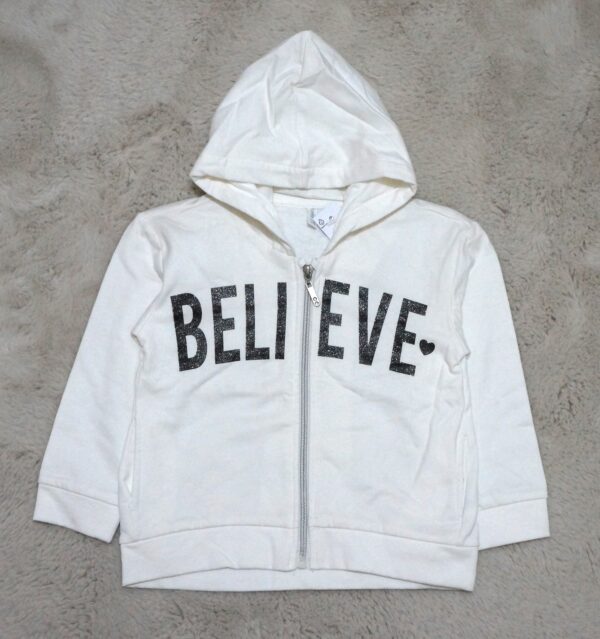 Witte hoodie - Believe