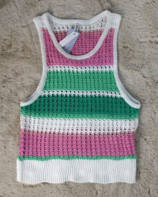 Roze/Groen/Wit Vest