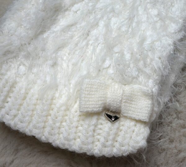 Witte sjaal met Strikje - Afbeelding 2